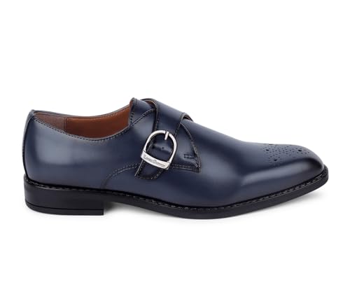 Image of LOUIS STITCH Formal Shoe for Men | Single Monk Strap | Handmade Patina Finish | Comfortable for Business Casual, Every Day, Parties (LSSXSM)