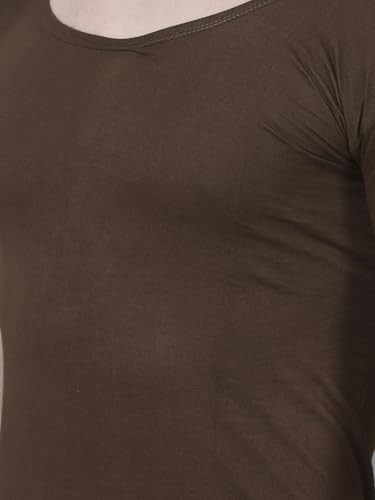 Image of Dollar Lehar Men Combed Cotton Round Neck with Sleeve Vest -Colour May Vary