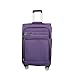 MY TRAVEL BAG Stoff Reisekoffer Trolley Erweiterbar mit Zwillingsrollen (M/L/XL/XXL oder 4er Set) Weichgepäck (Lila, Großer Koffer (75cm))