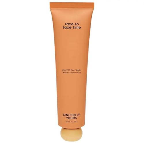 Sincerely Yours Face to Face Time Gentle Pore-Purifying Whipped Clay Mask Hydrating Creamy Formula with Ceramides, Hyaluronic Acid, and Niacinamide for Oily and Combination Skin, 3.4 oz / 100 mL