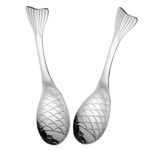 Cabilock 2 Cucharas De Postre Cucharas Para La Cena Cucharas Para Sopa Cucharas De Metal Cucharas De Mesa Para Comer Cucharas De Acero Inoxidable Cucharas De Acero Cucharas De