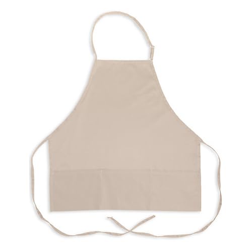 KNG Light Taupe 3 Pocket Adjustable Bib Apron for Men and Women - Pack of 2