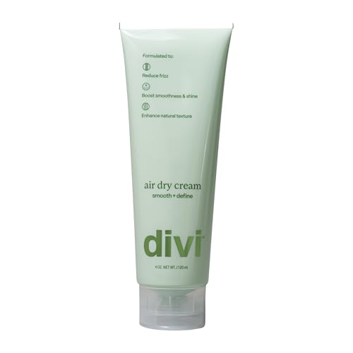 Divi Air Dry Styling Cream for Curly, Wavy & Frizzy Hair, Smooths, De-Frizzes, & Defines Strands for...