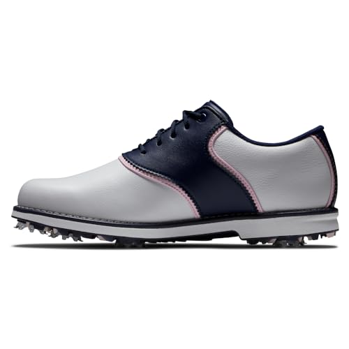 FootJoy Women's Premiere Series - Bel Air Previous Season Style Golf Shoe, White/Navy/Pink, 7.5 by FootJoy - Used condition - Image 3