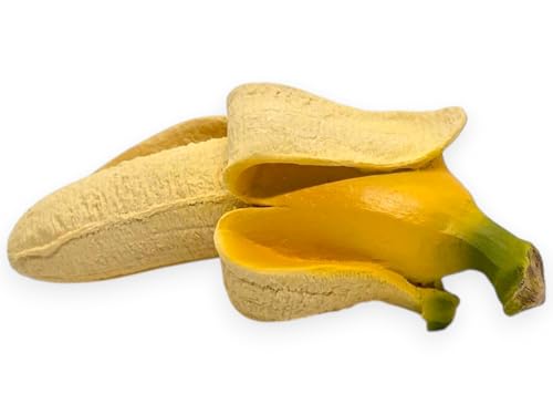 Imán decorativo de fruta plátano 3D de resina 3.5 cm miniatura 7