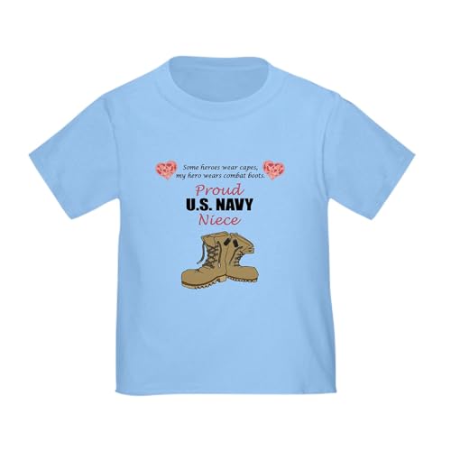 CafePress Proud US Navy Niece Toddler T Shirt Toddler Graphic Tee, 100% Cotton