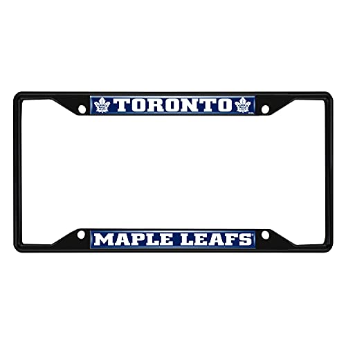 FANMATS 31393 Toronto Maple Leafs Metal License Plate Frame Black Finish