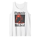 Photo Gallery namaste bitches divertente halloween yoga scheletro cagna meme canotta Photo Gallery namaste bitches divertente halloween yoga scheletro cagna meme canotta