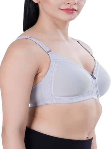 Image of Womens Seamless Padded Bra | Non Wired | Detachable Straps | Everyday Comfort | Full Coverage