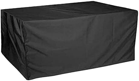 AMSAMOTION Outdoor Coffee Table Cover Rectangular Coffee Table Cover, Waterproof and Heavy Duty Outdoor Small Side Table Covers Lawn Garden Furniture Covers 44x26x13 inch, Black