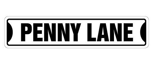 Inga Pancarte de Rue Yard 10,2 x 40,6 cm Penny Lane New Decals UK Music Beatles | intérieur/extérieur - Les Beatles, Paul McCartney, John Lennon, RIngo Starr, George Harrison Inga Pancarte de Rue Yard 10,2 x 40,6 cm Penny Lane New Decals UK Music Beatles | intérieur/extérieur
