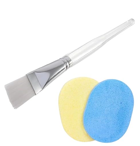 Image of Professional Face Mask Tool Set, Silicone Applicator Brushes, Mixing Bowl, Beauty Sponges, Headband for Facial Treatments