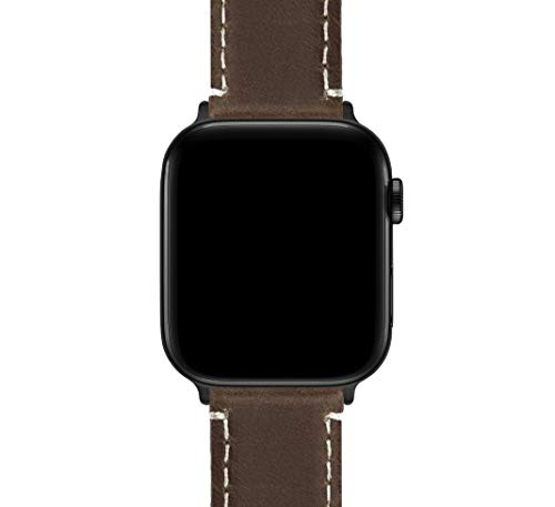 Image of BARTON WATCH BANDS - Top Grain Leather Watch Bands Compatible with Apple Watch Models - 1, 2, 3, 4, 5, 6, 7, 8, 9, 10, SE, Ultra & Ultra 2