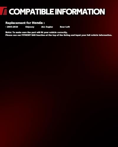 Image of Torchbeam Rear Brake Caliper Left for Honda 2005-2010 Odyssey, Rear Left Caliper Replace # 19B2929