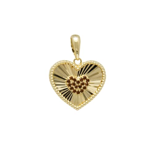 Pendentif cœur or jaune 14 carats hypoallergénique, fini les bijoux qui ternissent