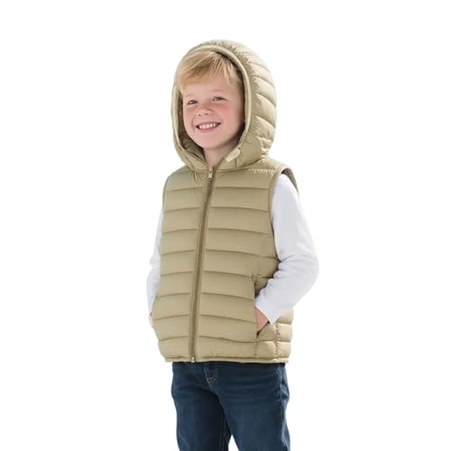 Boys Girls Lightweight Puffer Vest Kids Winter Warm Hooded Sleeveless Puffy Down Jacket Quilted Waistcoat Clothes 3-15 Years2