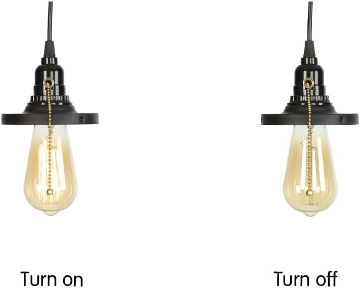 Miniatura 3 de Lámparas colgantes vintage industriales de metal para colgar en el techo, estilo americano, lámpara de una sola cabeza para cocina, comedor,