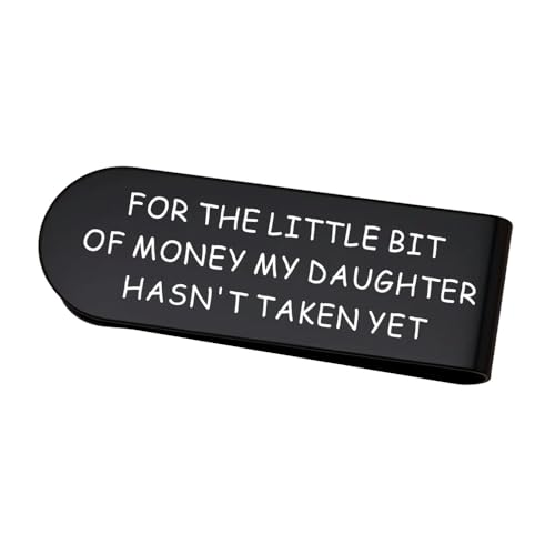 Mens Money Clip for Dad Daddy Birthday Gifts for Dad from Daughter, Funny Fathers Gift for Daddy Money Clips for Cash Clip for Money Dads Birthday Gift for Father