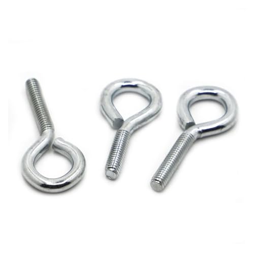 Tornillos de ojo de oveja de acero galvanizado, gancho cerrado con tornillo de anillo, anillo de elevación, perno de ojo de cuerno de oveja M5 M6 M8 M10(60mm,M8 1pc)