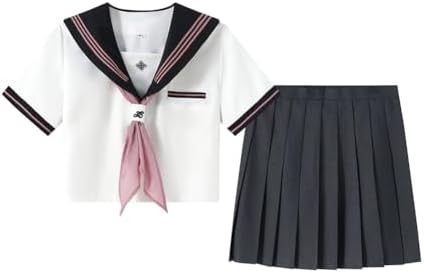 高校制服 本物 制服上下セット値下げ交渉⭕️ Amazon.co.jp: [mxcgzl] セーラー服 上下セット ピンク ポケット