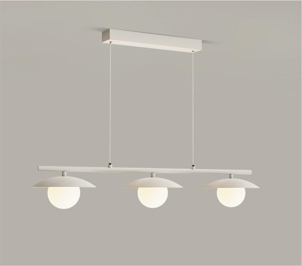 Suspension LED linéaire scandinave YangRy blanche pour îlot de cuisine - 8