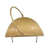 Homyl Portalegna Supporto Legna Supporto Tronchi Contenitore Legna Stabile Ferro Funzione Organizzatore Adatto per Soggiorno Decorazione Espos, Oro