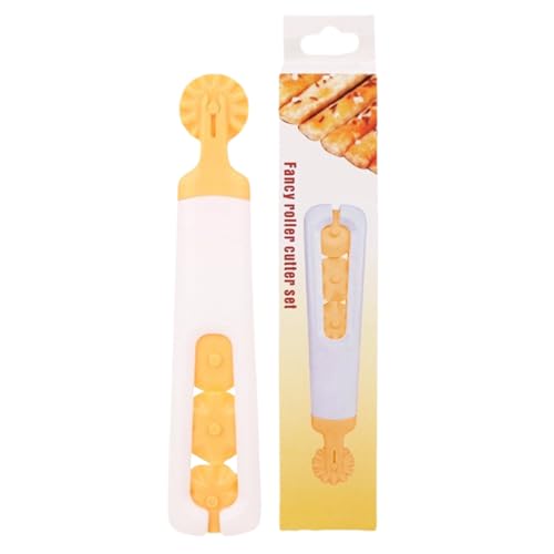 Crust Cutter Wheel - 4-in-1 Dough Crimper, Rolling Pastry Wheel, Multifunction Baking Tool, Durable Kitchen Cutter | Pizza, Bread, Pasta, Noodles, Bakery, Cooking, Home, Restaurant