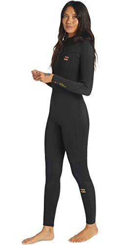 2023 Billabong Womens Synergy 5/4mm Back Zip Wetsuit - Wild Black - Long Sleeve