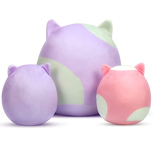 16'' And 8'' Cute Cat Plush Toys Stuffed Animal, 3 Pack Soft Kitten Plushies Toy Pillows Dolls Birthday Gift For Kids Girls Boys Throw Sleeping Hugging Pillow Sofa Cushion Home Decor #TOP2