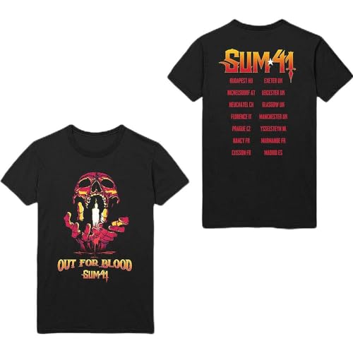 Image of Sum 41 Out for Blood Official Tee T-Shirt Mens Unisex (XX-Large) Black