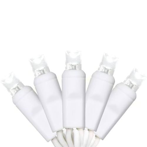50 Counts Cool White LED Christmas Lights - 25ft Christmas Tree Lights Commercial Grade Ou