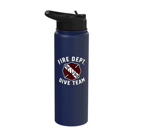 Fire Dept. Dive Team Fire Firefighter Rescue Diver Certified Stainless Steel Insulated Water Bottle