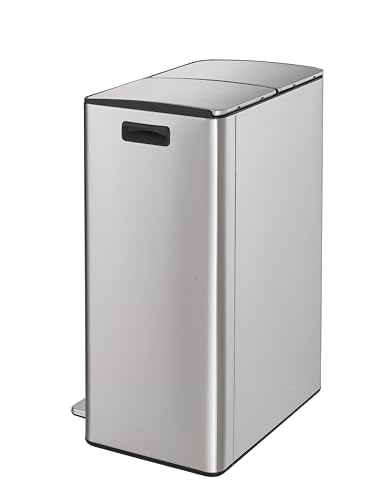 Caneca de basura rectangular con tapa y doble compartimento 15.5 gal miniatura 6