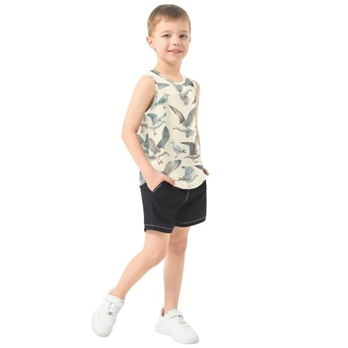 susiyo Seagull Birds Boys Sleeveless Tank Top Girls Athletic T Shirt4