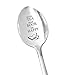 Tea Lover Gifts - Drink Tea Read Books Be Happy - Inspirational Quotes Stainless Steel Engraved Spoon - Funny Graduation/Christmas/Birthday Gift for Student/Book Lover/Friends/Bookworm/kids