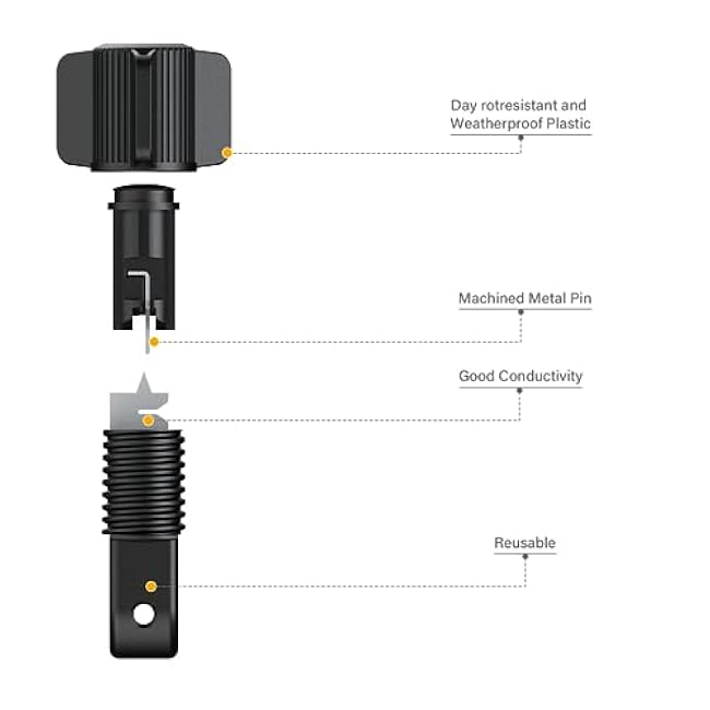 Low Voltage Cable Connector (4 PCS) Fast Lock Twist 12-18 Gauge Wire Connectors for Outdoor Landscape Lighting Spotlights Floodlight Pathway Lights