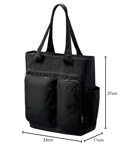 エレコム(ELECOM) エレコム トートバッグ 整理タイプ 14.0inch 15L 撥水加工 高耐久ファスナー ブラック BM-TBSDBK の商品画像 7
