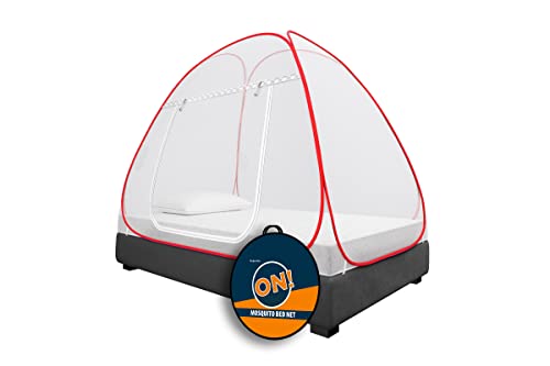 Image of Supreme On Mosquito Net for Single Bed, 6.5 Feet X 4 Feet Premium Machardani, Strong and Durable, 30 GSM, Tent Type, Foldable, Corrosion Resistant