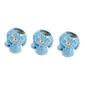 YARNOW 3 Stks Konijn Container Plant Cactus Bonsai Succulent Bunny Jaar Bloempot Mini Tafel Keramiek Pasen Kleine…