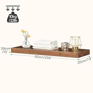 Hoobrofloatingshelveswallshelfsetof2236inchhangingshelfwithinvisiblebracketsforwalldecorinbathroombedroomtoiletkitchenlivingroomofficerusticbrownbf60bj01 Urban Country Home Decor Hoobro floating shelves wall shelf set of 2 236 inch hanging shelf with invisible brackets for wall decor in bathroom bedroom toilet kitchen living room office rustic brown bf60bj01 urban country home decor