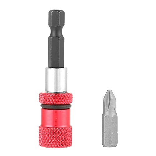 Juego de Sujetadores de Bits - BiuZi Extensión de Zócalo de Taladro Magnético de Liberación Rápida de Vástago Hexagonal de 1/4 Pulg con Brocas for Destornillador Eléctrico