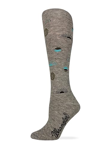Wrangler Ladies Merino Wool Sunset Pattern Knee High Boot Socks 1 Pair