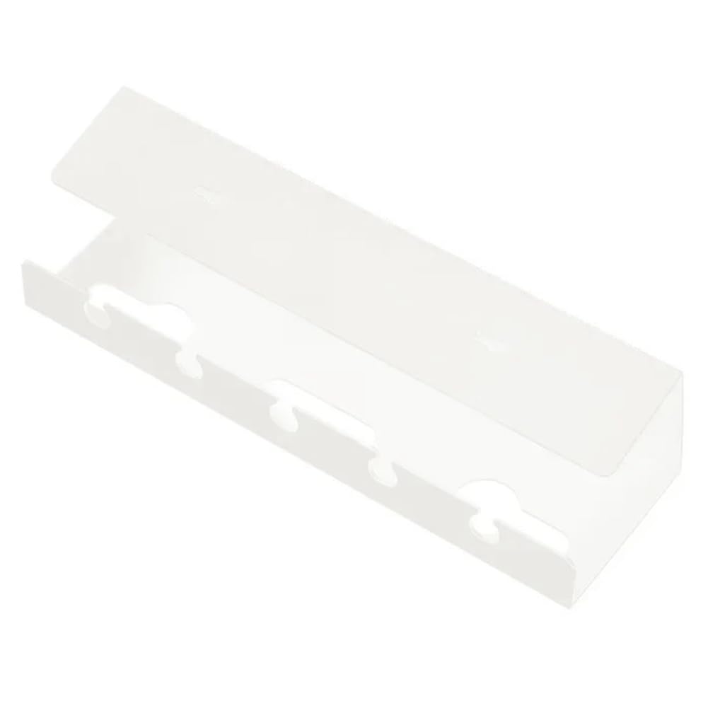 Jovryn Cable Holder Under the Table, Manage Power Board Wires, Computer Desk Socket Fixing Without Punching, Storage Rack White