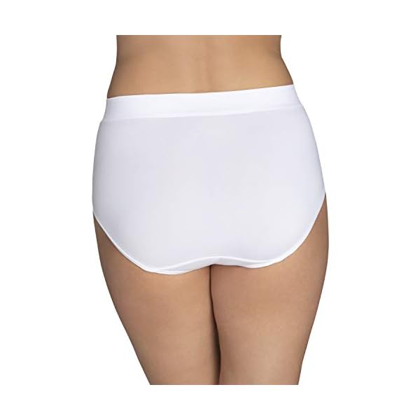 Vanity-Fair-Womens-Beyond-Comfort-Seamless-Waist-Panties Vanity Fair womens Beyond Comfort Hi Cut Panties Briefs, Seamless Waist - White, 6 US