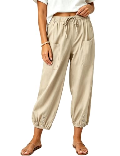 Image of Bozanly Women Casual Harem Pant Boho Loose Yoga Capris Trousers 2026