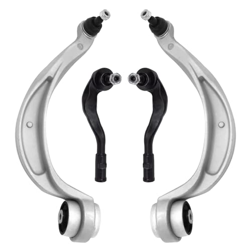 Image of Detroit Axle - Front Control Arms Kit for Porsche Macan Audi A4 A5 Quattro Allroad Q5 RS5 S4 S5, 2 Lower Rearward Control Arms with Ball Joint 2 Outer Tie Rods Replacement