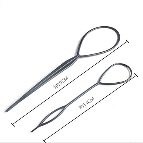 Miniatura 2 de 1 Unidad(2 piezas) de plástico mágico pelo trenzado cola de caballo herramienta clip herramienta simple bricolaje estilo de pelo accesorios