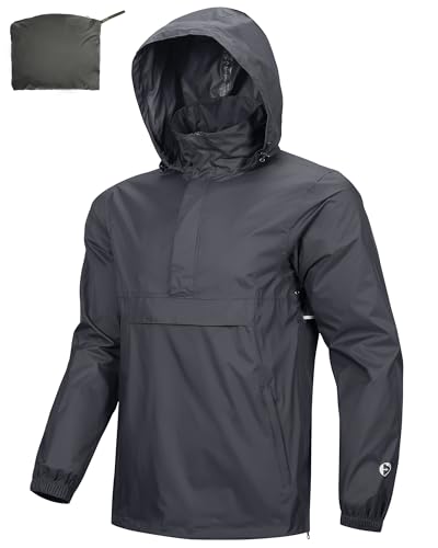 Chaqueta impermeable para hombre transpirable chubasquero ligero de senderismo