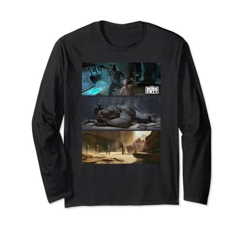 T-shirt Star Wars Boba Fett manches longues vêtement coton geek merch sf