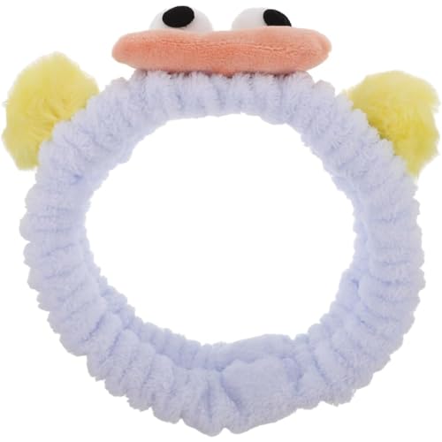 BIBAPU ヘアバンド 洗顔 ヘッドバンド メイク おもしろ 洗顔用 お風呂 女の子 キャラクター 可愛い (グレー)